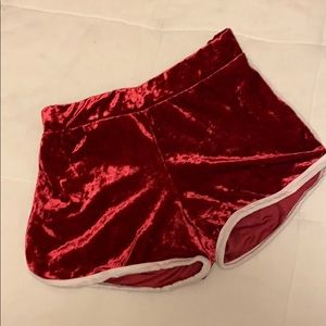 Fashion nova crushed velvet shorts